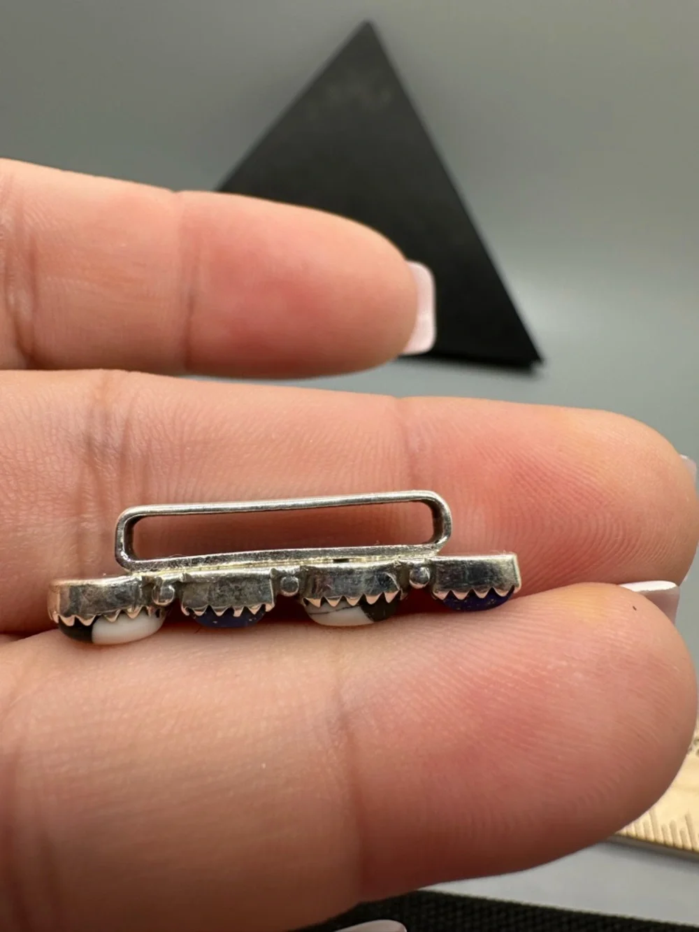 ⌚White Buffalo Lapis Lazuli Sterling Silver 925 Watch Band Charm Handmade iWatch